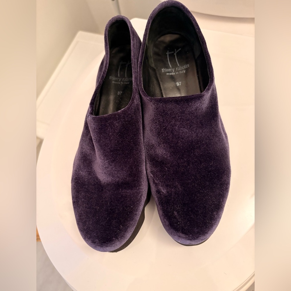 Thierry Rabotin Deep Purple Velvet Loafers